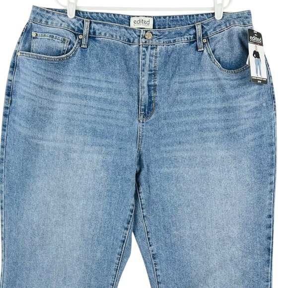 Edited by Remi Bader Women's Denim Jeans Plus Sz 20W Loose Fit Straight Leg NWT - Picture 3 of 12